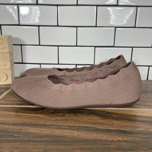 Skechers Cleo 2.0 Love Spell Shoes Womens Size 7 Mocha Stretch Fit Ballet Flats